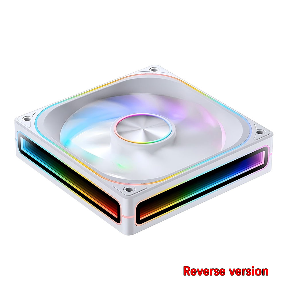 JONSBO ZA-120/240/360 ARGB 12/24/36CM chassis fan Motherboard lighting synchronization/Aluminum Nameplate/PWM Case fans: WHITE