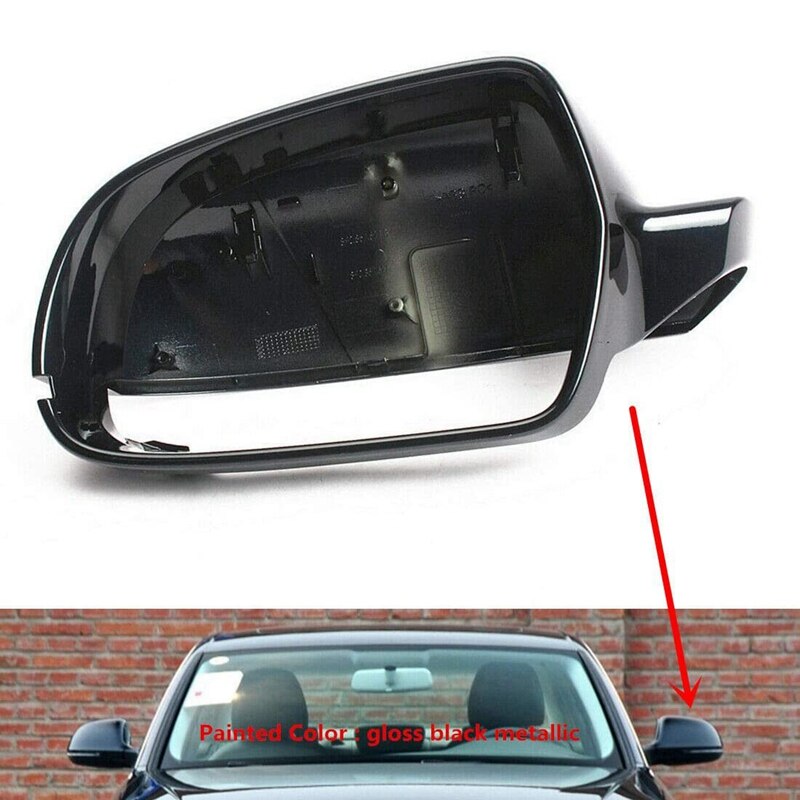 Wing Mirror Cover Cap Trim For- A3 A4 B8 S4 A5 S5 8T Q3 Gloss Black