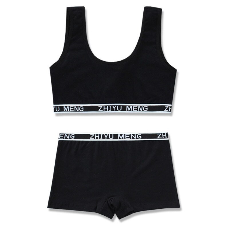 Conjunto de sutiã de algodão para meninas e adolescentes, 4 tamanhos, 8-14y, treinamento infantil, estudantes