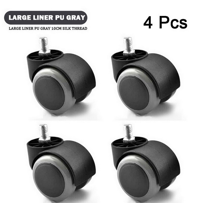 4 stücke Universal- stumm schwenken Rollen Möbel Rad Rolle Weiß PP Nylon Dual 360 Grad Rolle Rad Für Plattform Wagen stuhl
