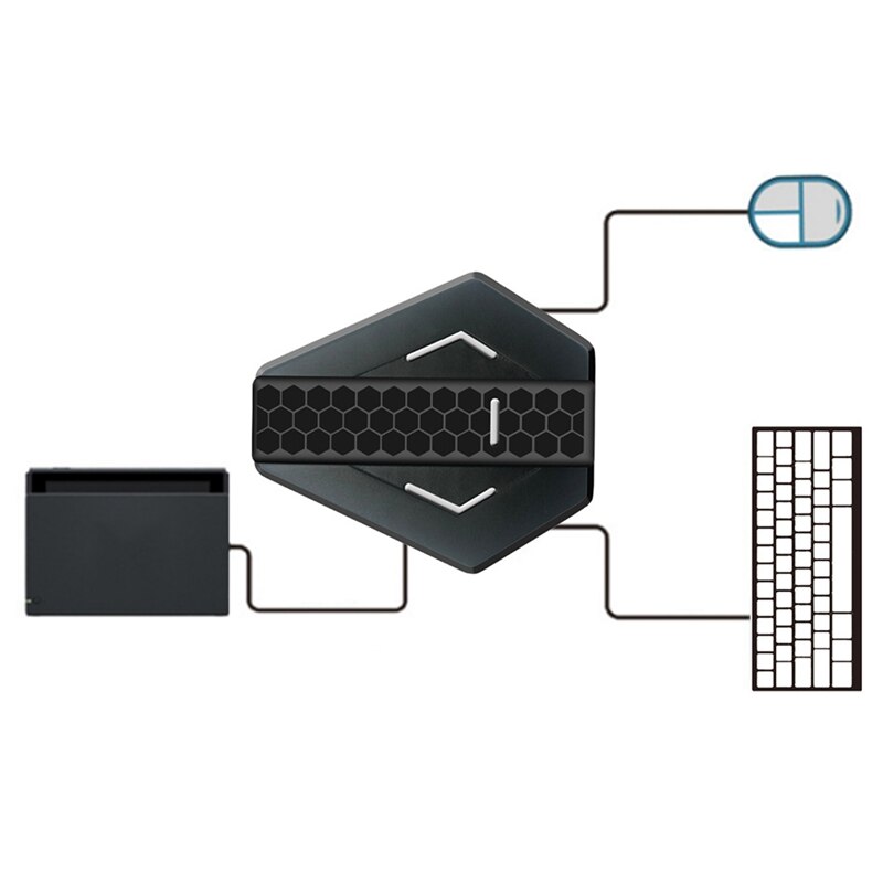 Keyboard and Mouse Converter Game Controller Adapter for X-360/ One/PS3/PS4/N-Switch Game Console