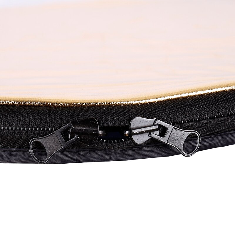 23.6 Inch 60cm 2-in-1 Collapsible Multi Photography Portable Handheld Triangle Reflector Silver/Gold or Silver/White Optional