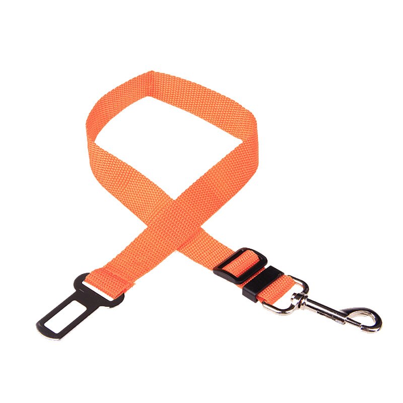 Verstelbare Pet Honden Autogordels Nylon Kat Harnas Veiligheidsgordel Compatibel Meest Voertuig Kleine Medium Reizen Clip Franse Bulldog: Oranje