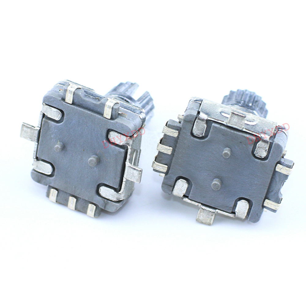 EC11 – encodeur rotatif 5 broches SMD, 5 pièces, interrupteur à poussoir, longueur de poignée 10MM, arbre à prunier