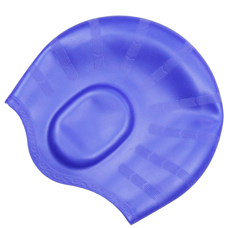 Badmuts Met Oor Zakken Lang Haar Grote Mannen Dames Hoed Siliconen Zwemmen Hoed