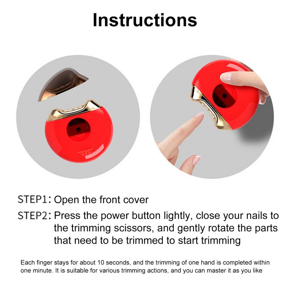 Electric Nail Clippers Ergonomic Fully Automatic Nail Debris Container Pedicure Nail Clippers for Baby