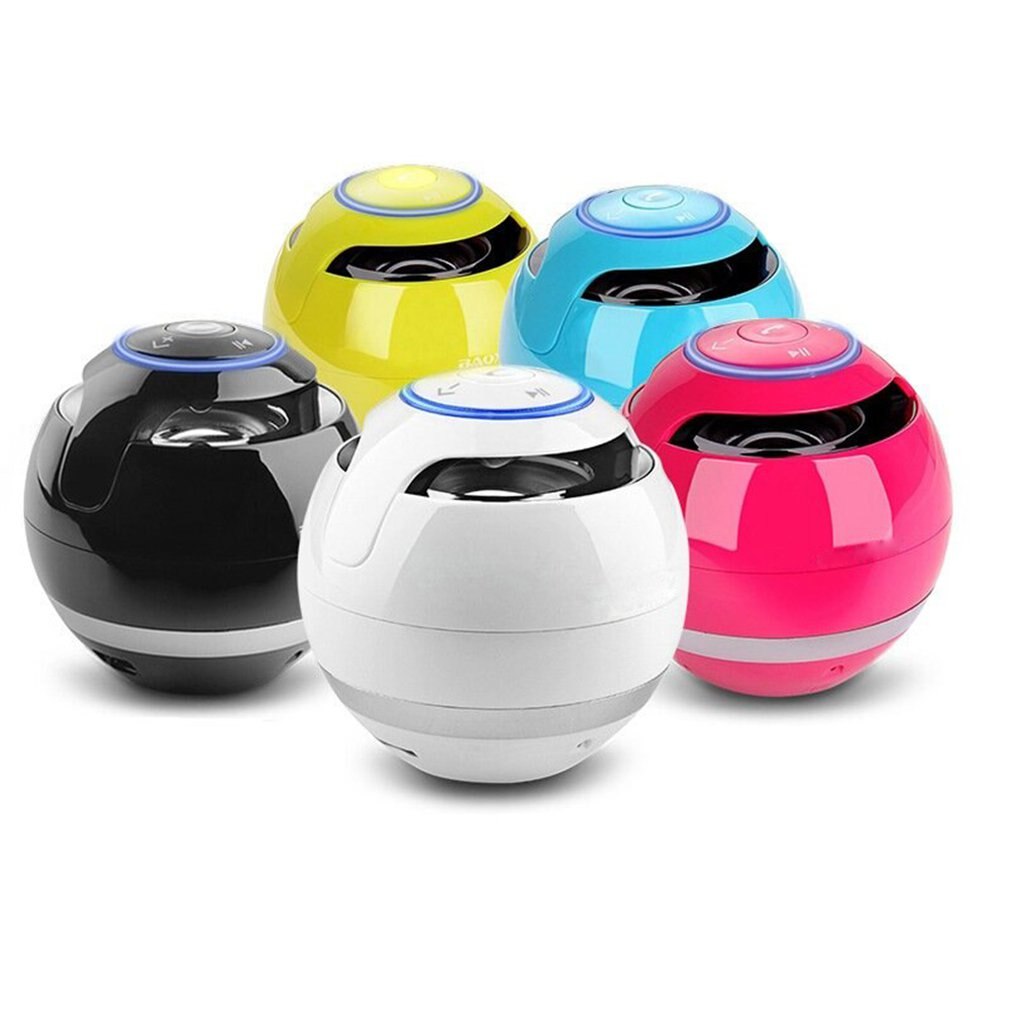 Ball Bluetooth Speaker With LED Light Portable Wireless Mini Speaker Subwoofer With Mic FM Multicolored Ball with Light Speaker