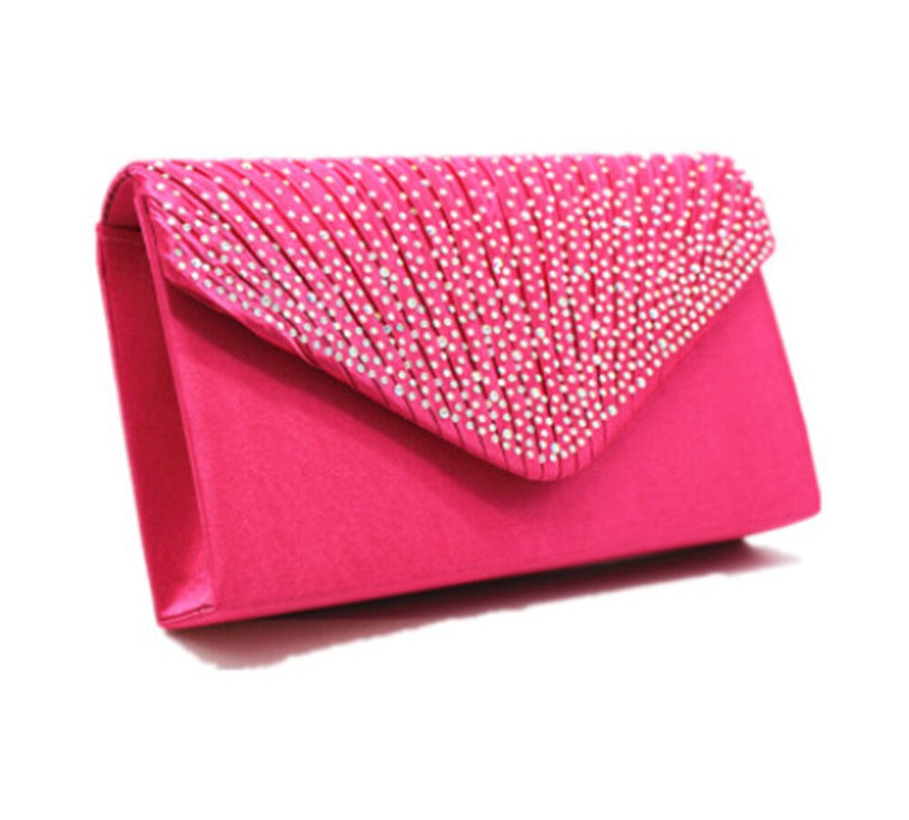 Lady Glitter Evening Handbag Wedding Party Clutch Bag Women Purse Glitter Shiny Envelope Clutch Bag Wedding Bags: Pink