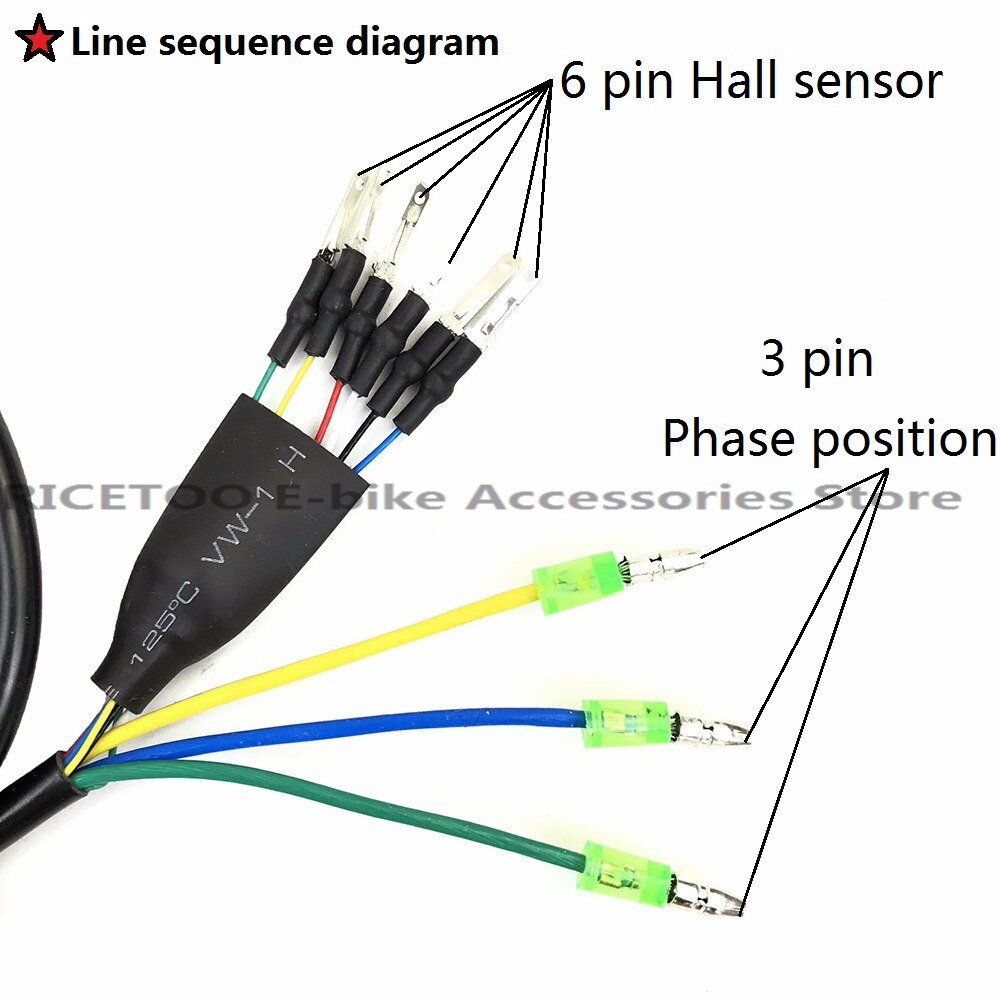 Bike Conversion Electric Moped Supporting Use 130cm Motor Patch Cord/Male Connector