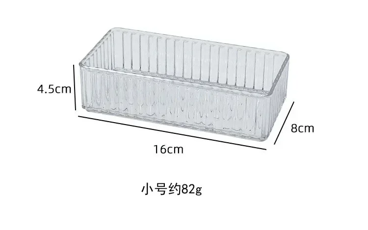 Unlimited Desk Drawer Organizers Set Plastic Bathroom Storage Makeup Organizer Transparent Clear Storage Box Bins: Red