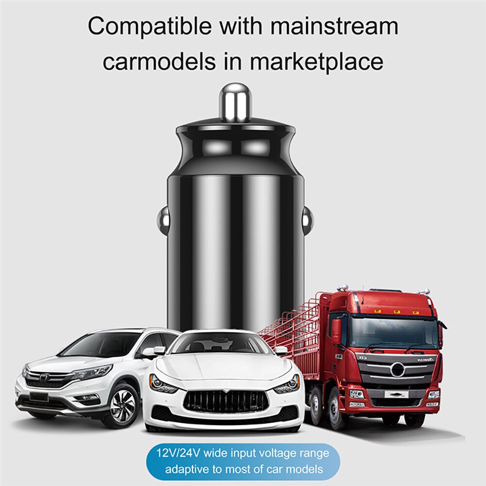 2 Port USB Car Charger For Mobile Phone Tablet GPS 4.8A Fast Charger Mini Car-Chargers Dual USB Car Phone Charger Adapter in Car