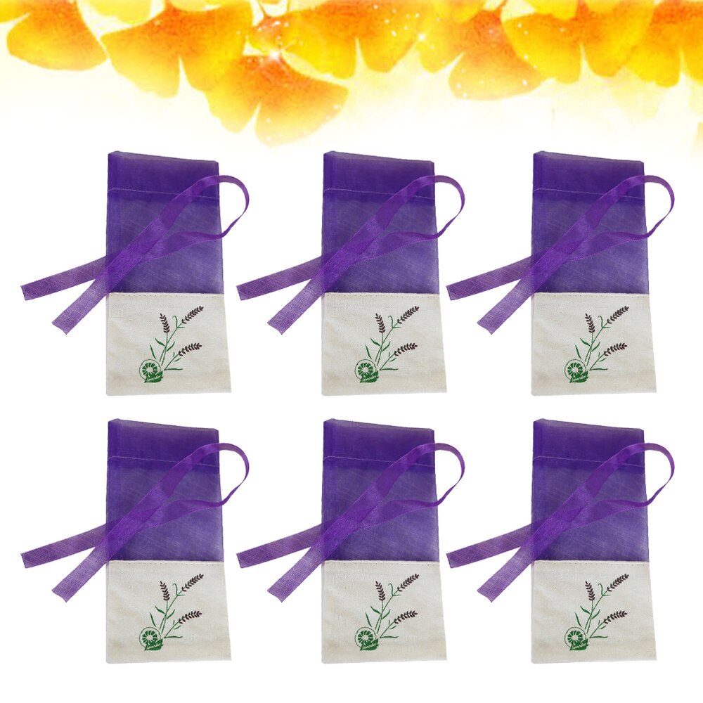 6 Stuks Lege Zakjes Zak Bloem Afdrukken Geur Lavendel Zakje Bag Purse (Oude Stijl)