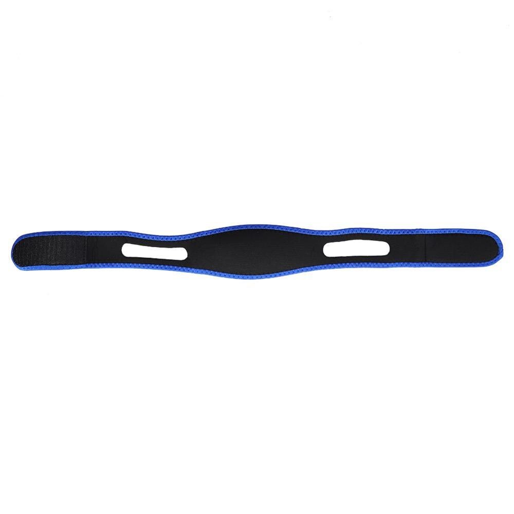 Anti snurk kinband riem delicate facelift 7 kleuren kin ondersteunende banden slanke massager slaap voorkomen snurken hoofdband ondersteuning: Blauw