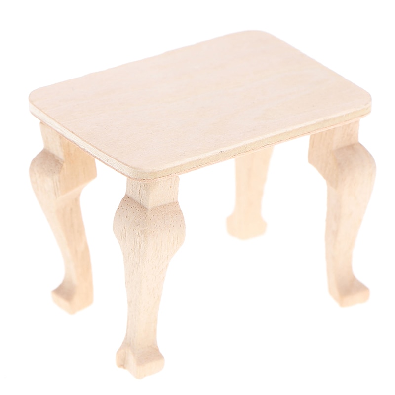 1pc Mini Houten Tafel Meubels Speelgoed 1:12 Poppenhuis Miniatuur Accessoires DIY Poppenhuis Decor Baby Speelgoed