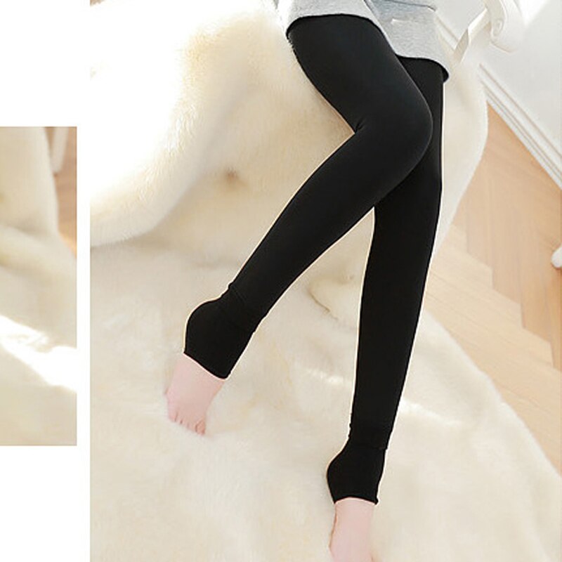 8 Colors Womens Tights Winter Warm Fleece Lined Pantys High Waist Female Thermal Stretchy Slim Skinny Tights Solid Colors