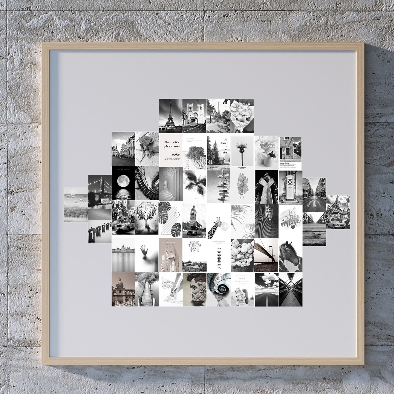 50pcs Wall Collage Kit Aesthetic Pictures Photo Art Collections Collage Rooms Bedroom Decor Door Wall Hanging Memorial Decor
