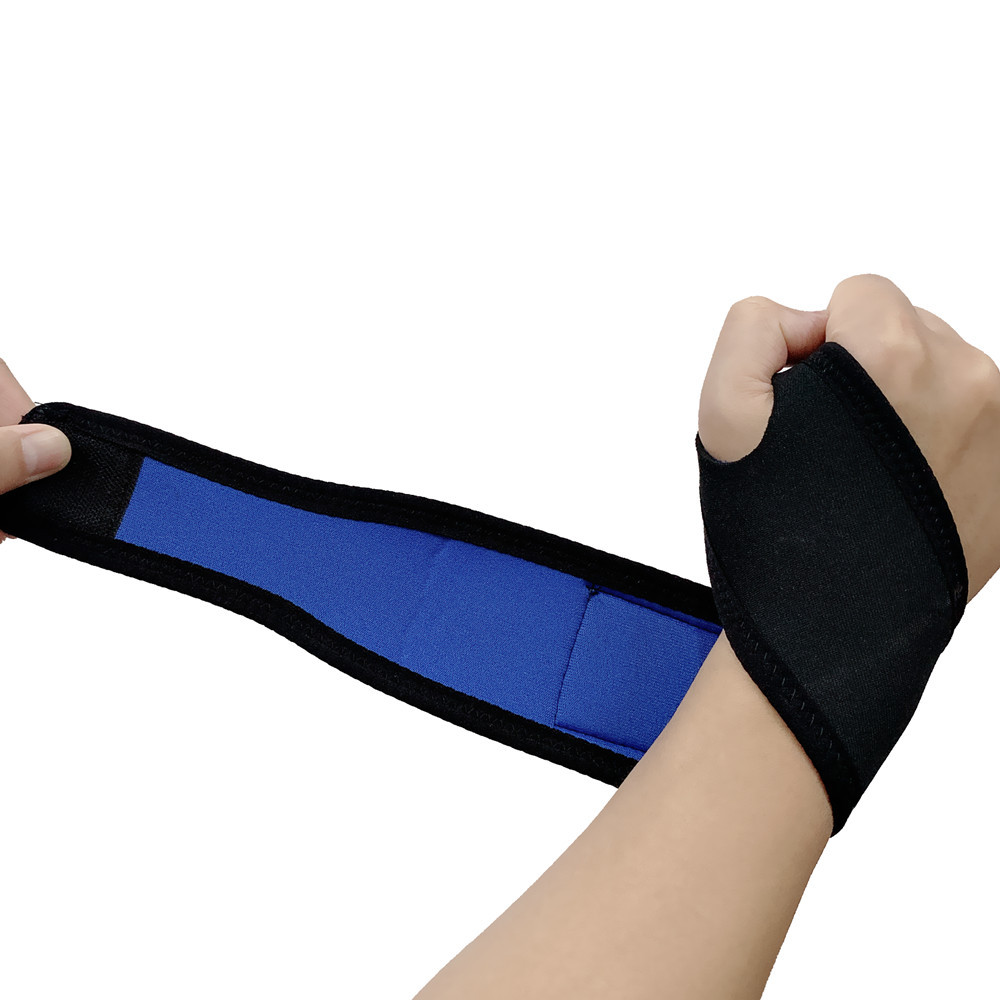 1 stück handgelenkbandage zur unterstützung von handgelenken und händen im fitnessstudio, verstellbarer bandagenriemen, handgelenkstützen für sport- und gewichtheberhandschuhe: C-blau