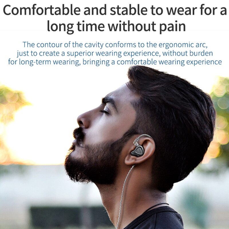 CCA CSN Wired In-Ear Headphones - HiFi Bass Monitor Earphones - Noise Reduction - for KZ ZSN PRO