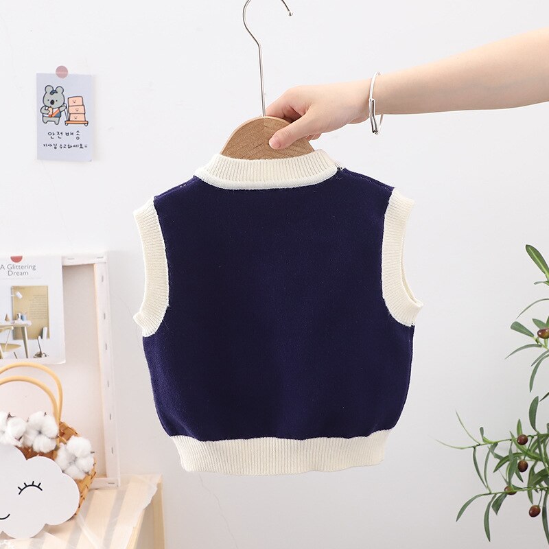 Baby Kids Girls Clothes autunno inverno moda maglia lavorata a maglia per ragazza maglione Pullover senza maniche 2021 nuovi vestiti per bambini