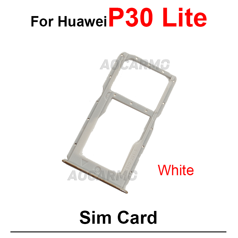 Plateau de carte SIM pour Huawei P30 Lite P30Lite, 1 pièce, support de fente, pièces de rechange, bleu noir