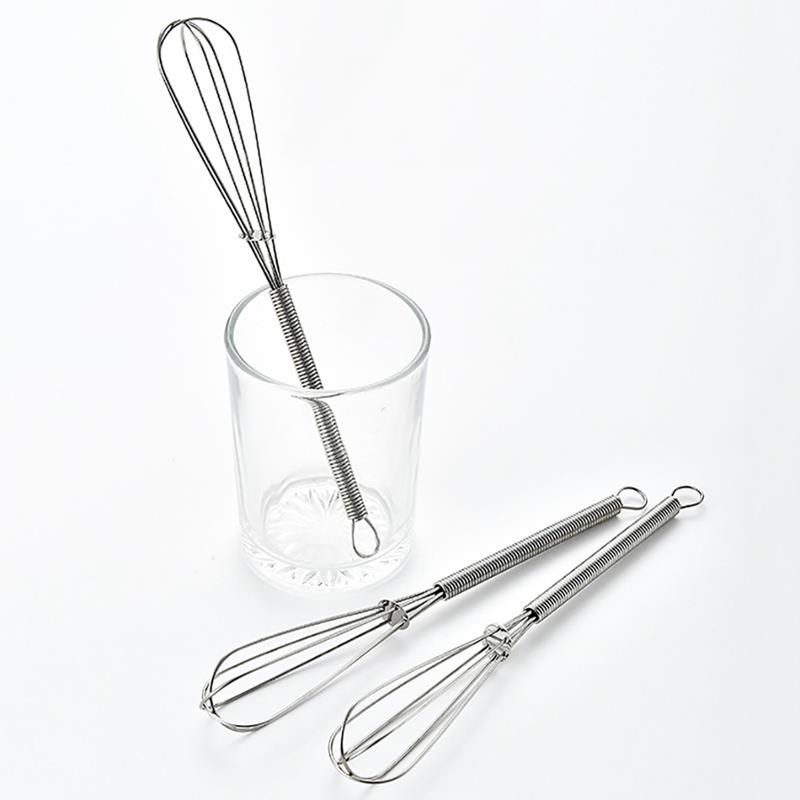 Cocina, batidor de hierro Manual de fácil agarre globo batidor para huevos Mini Acero inoxidable batidor de huevo pequeño mezclador herramientas de la cocina