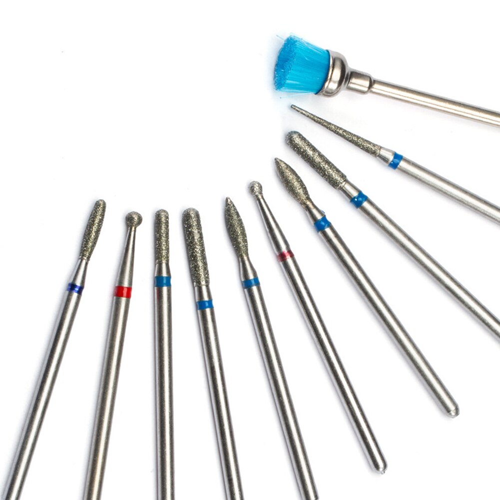 10Pcs Elektrische Nail Sander Pedicure Manicure Kit Manicure Gereedschap Praktische Nail Slijpen Hoofd Voor Dode Huid Remover Hoofd