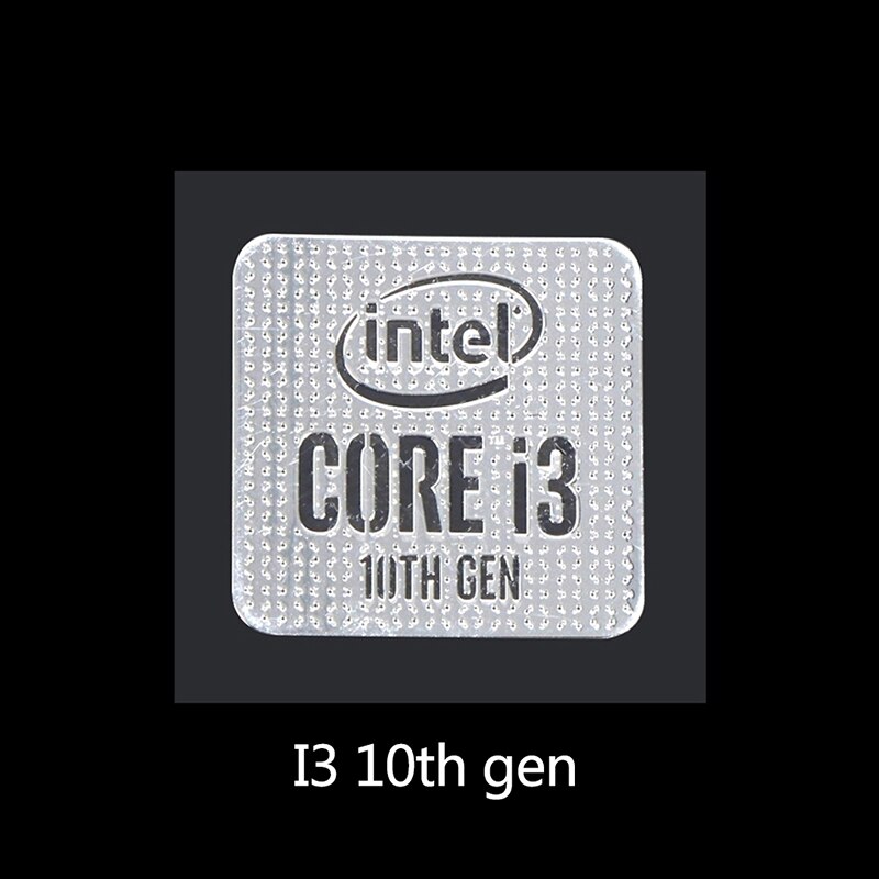 10th Generation Intel Core I9 I7 I5 I3 CPU Metal Sticker Laptop Logo Sticker Home School Office