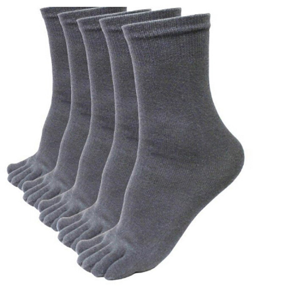 1 Paar Mens fünf Finger Antibacterial Deodorant Socken rein Baumwolle Sport Socken atmungsaktiv Schweiß Socke