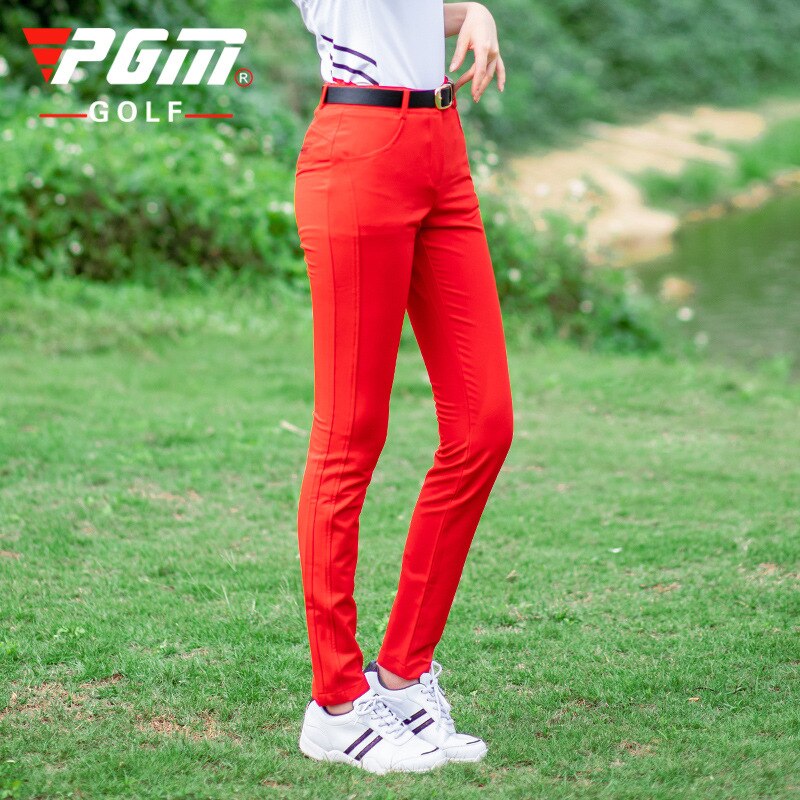 PGM Women Golf Pants Summer Slim Trousers Sportswear Female Quick Dry Elastic Leisure Pants Outdoor Sports Golf Clothing Pants