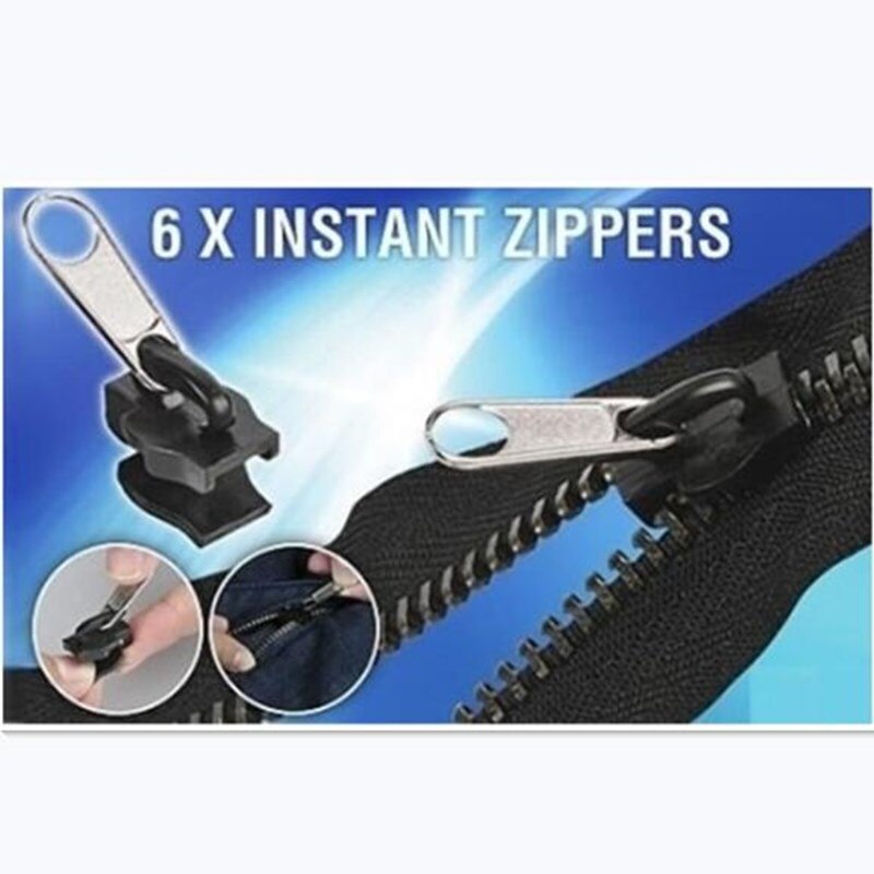 Fix A Zipper 6PCS Instant Zipper Universal Instant Fix Zipper Repair Kit Replacement Zip Slider Teeth Rescue Zippers
