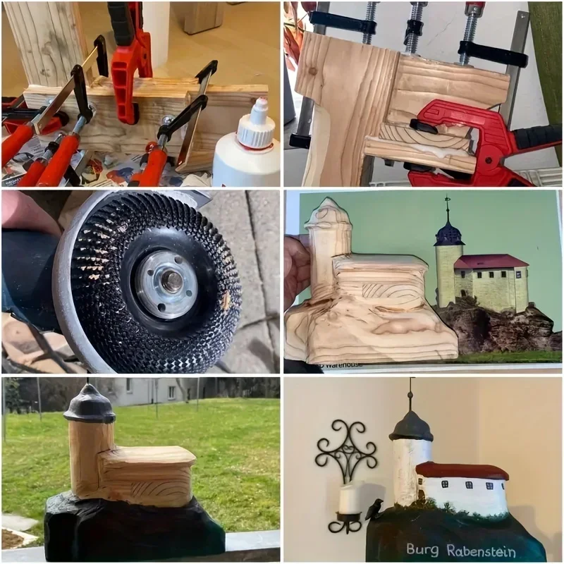 1 Stücke Gestaltung Schnitzen Schleifen Dreh Holz Schleifscheibe Schleifwerkzeug 16/22mm Bohrung Holz Polierscheibe 4 Zoll 100mm