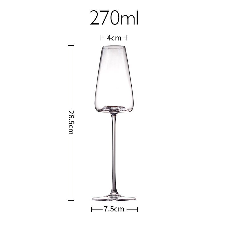 Copa de vino tinto hecha a mano de fondo convexo creativa, cristal ultrafino burdeos, copa de Arte de degustación de vientre grande, 270-600Ml: GOBLET 270ml