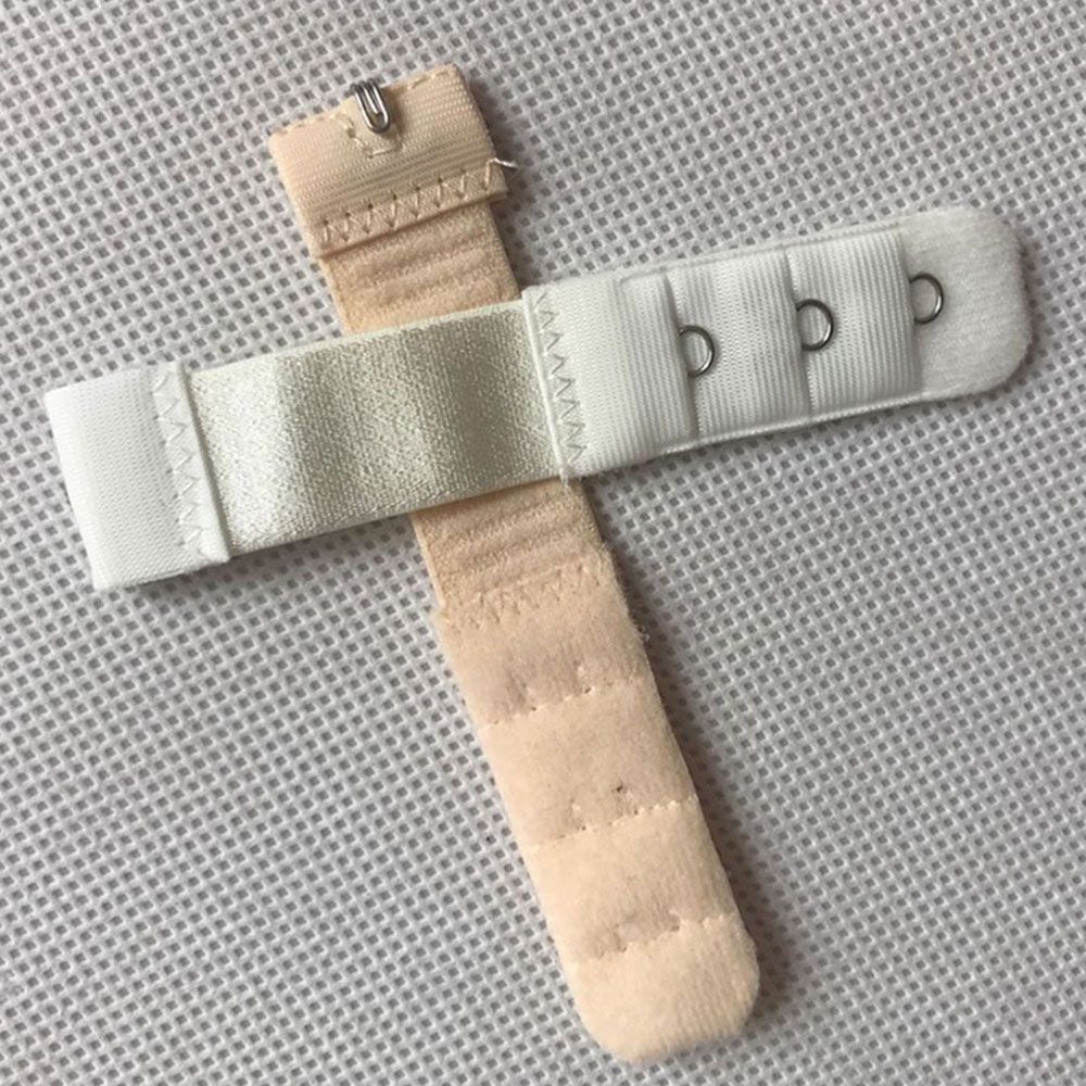 Myk og behagelig elastisk bh-forlenger til kvinner bh-forlengelsesstropp 1 krok 3 rader damerygg bh-forlengelsesstropp