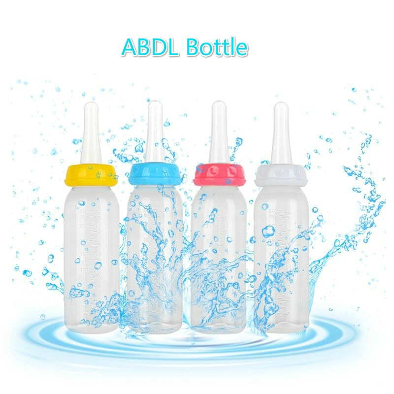 Voksen babyflaske  - 4 farver abdl & ddlg mælkeflasker perfekt til aldersspil / lille plads ddlg flaske far lille pige