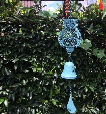 Campanas de viento de búho Feng Shui para exteriores, decoración de hierro forjado para jardín, Villa, casa, patio, adornos, balcón, artesanía de comestibles: style2