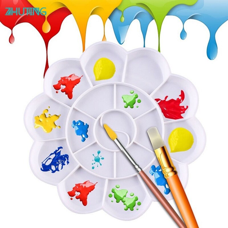 18Well Watercolor Plastic Oil Painting Tray Mixing Palette Artist Drawing Supply jan18