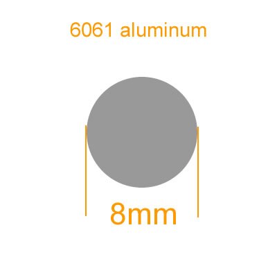 6061 / 7075 aluminum rod,diameter 3mm 4mm 5mm 6mm 8mm 10mm, Aluminum Round bar,Good electroplating properties, anti-corrosion: 490 / 8mm 6061