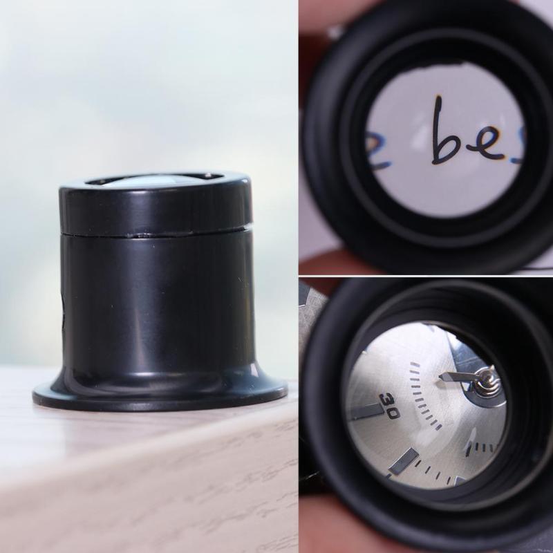 10X Monocular Glass Magnifier Watch Jewelry Repair Tools Loupe Lens Black Eye Optical Loop Magnifying Tool