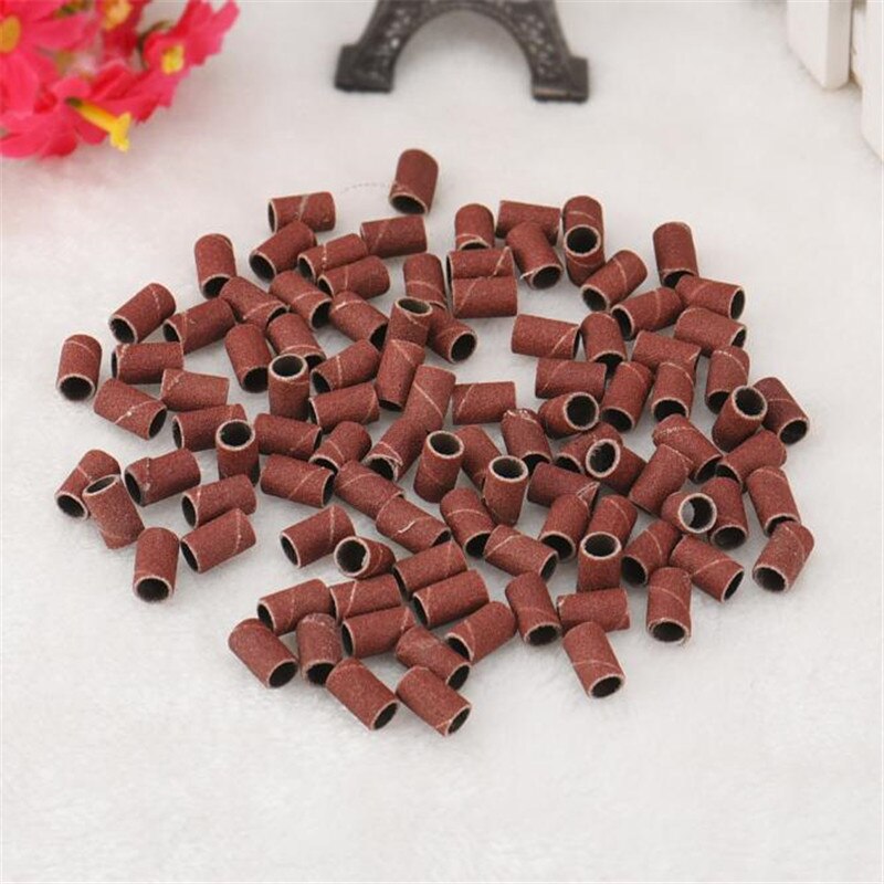 100 Stuks Schuurbanden Drums Mouwen 80/120/180 Grits Spillen Voor Dremel Tool Schuurbanden Drums Mouwen Nial Art tool