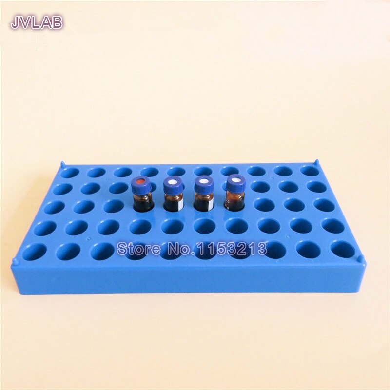 Plastic Chromatography Vial Stand For Place 50 Vials 1.5ml Analytical Bottle, Automatic Parse Sample Bottle Holder Aperture 12mm