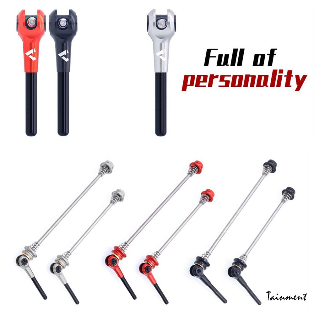 Road Bike Quick Release Skewer Lever Titanium Alloy Axle Quick Release Lever Front &amp; Rear Wheel Set Open Gear Hub Fixed Axle Rod