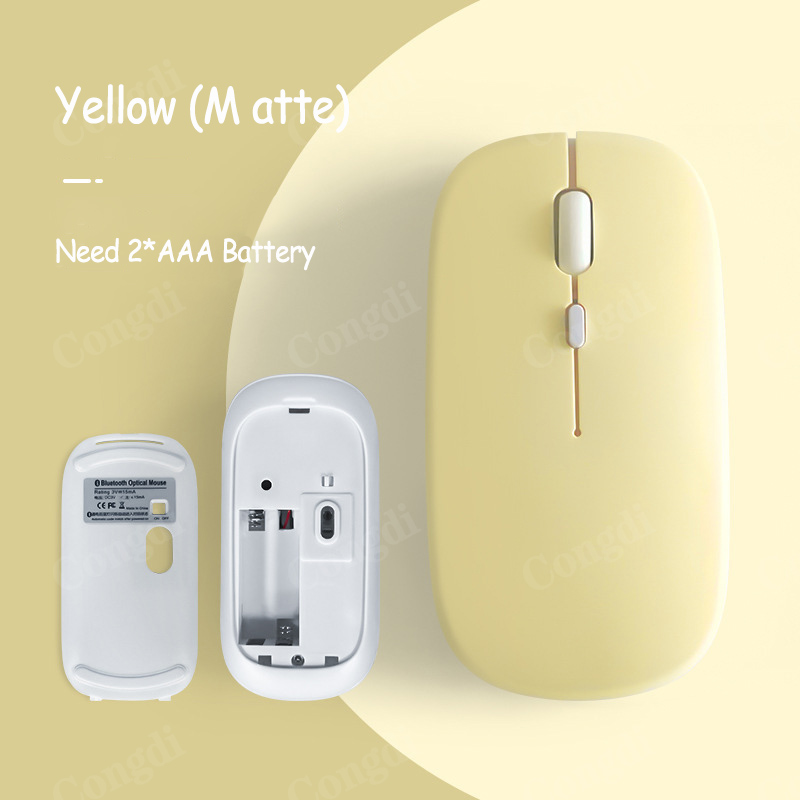 Langaton hiiri akku bluetooth-yhteensopivat hiiret langaton tietokone hiiri ergonominen pelihiiri kannettavalle tietokoneelle pad hiiri pelaaja: Vaaleanpunainen