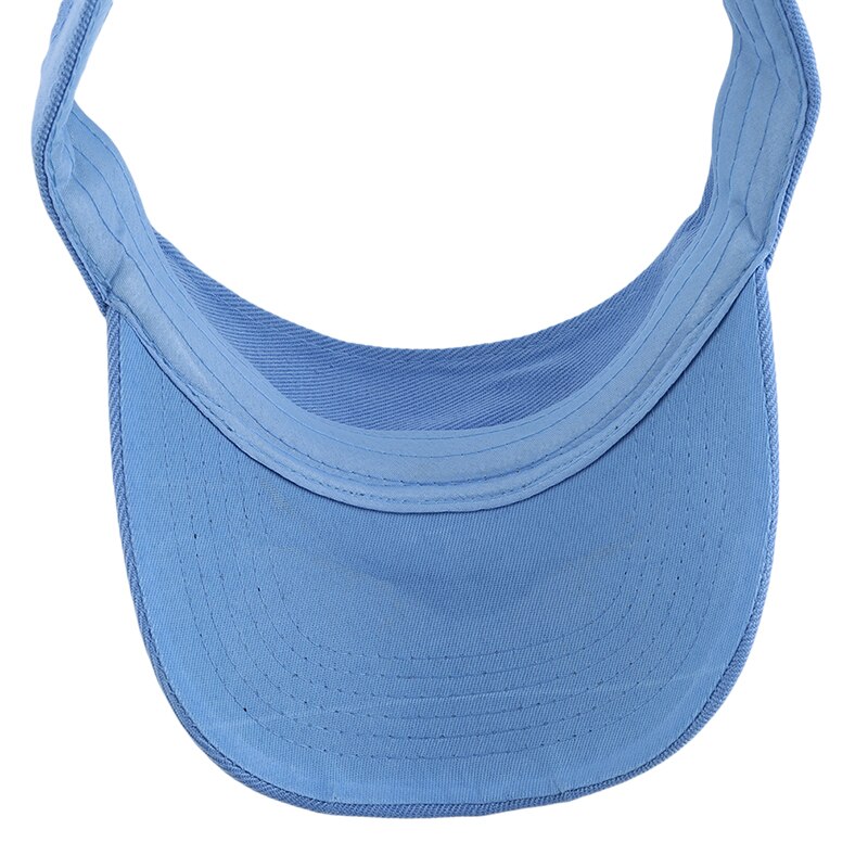 Moda donna vuoto Top cappello da Tennis Casual solido regolabile cappello da sole Anti-UV Topless sport Golf cappellini da Tennis all&#39;aperto di alta qualità: blue