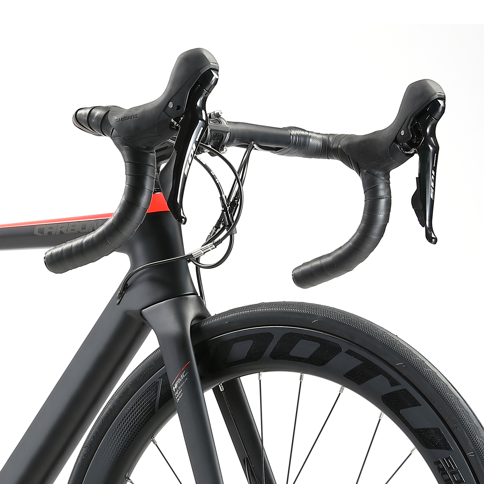 KOOTU Fahrrad Lenker Carbon Fiber 420MM/440MM Mountainbike/Mountainbike Lenker Carbon Rennrad lenker Fahrrad: Black-420mm