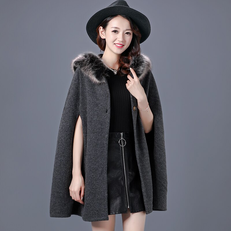 Yisu sjal kvinnor vinter varm plus storlek mantel två begagnade poncho faux cashmere sjal kvinnor imitation päls kofta kappa