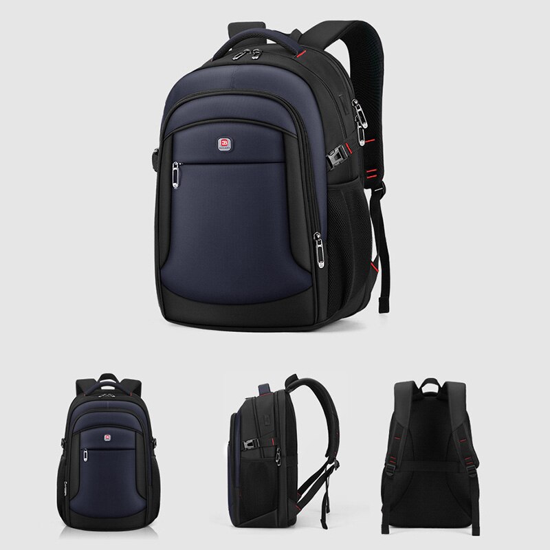 Mochila de negocios de 16 pulgadas para hombre, bolsa para ordenador portátil multifuncional, sencilla e informal, resistente al agua, mochila para estudiante de 4 capas