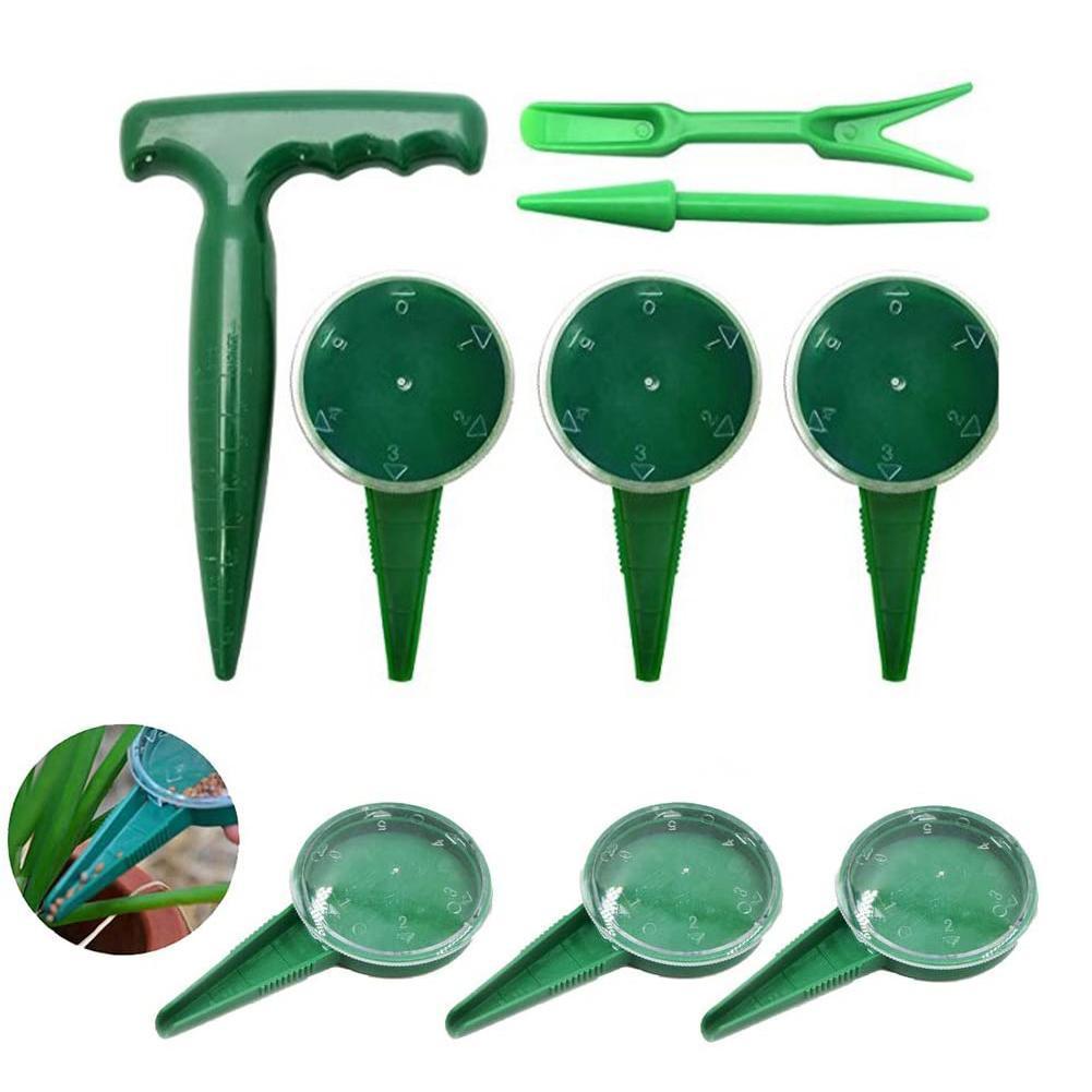 4/6 Pcs Mini Garden Manual Planter Handheld Seeding Dispenser Tool Adjustable For Flower Vegetable Seeding Transplanting Diggin