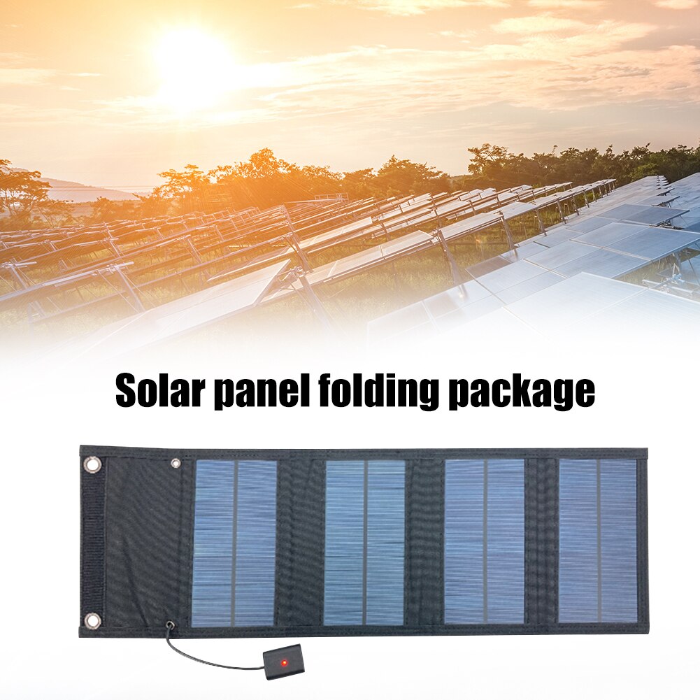 BSY-104 10W Opvouwbaar Zonnepaneel Outdoor Solar Batterij Oplader Voor Outdoor Wandelen Reizen Camping Mobiele Telefoon Usb Lader