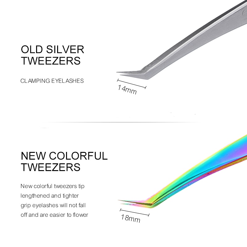 DeceMars DM-1911 Volumen Peitsche verlängerung pinzette wimpern pinzette professionelle für Wimpern Verlängerung edelstahl Werkzeuge