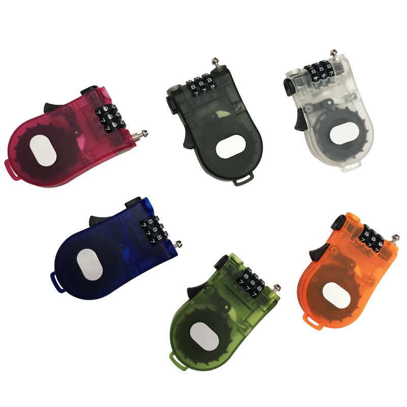 TANDT bicycle Pad lock password Bicycle Parts Mini Extendable Wire Anti Theft MTB Security Code Cable Lock ski combination